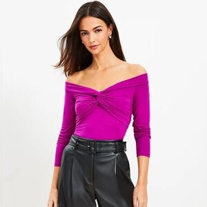 Knot Off The Shoulder Top From LOFT